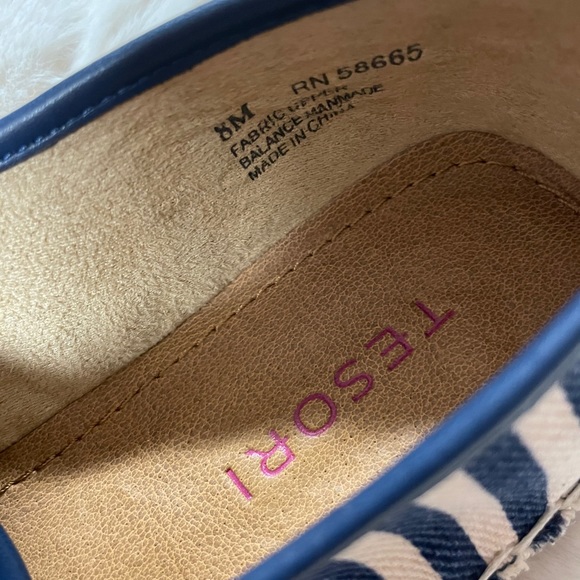 NEW Tesori nautical Canvas Espadrille sneaker sz 8 - Picture 7 of 9